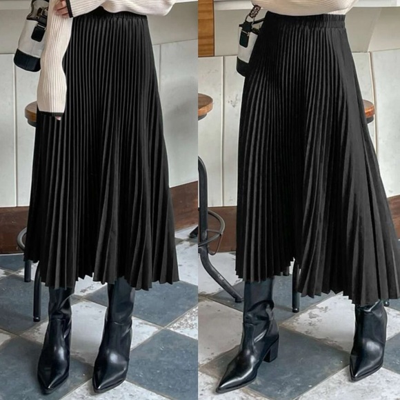 Boho pleated maxi skirt - Picture 1 of 7